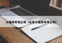 小程序开发公司（北京小程序开发公司）